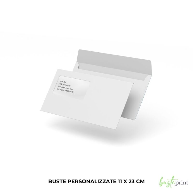 stampa buste personalizzate di colore bianco