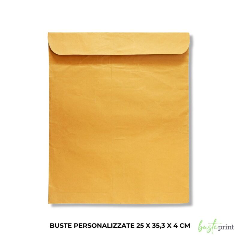 Busta di carta gialla personalizzata