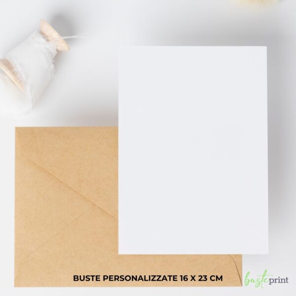 Buste di carta personalizzate con grafica di colore bianco